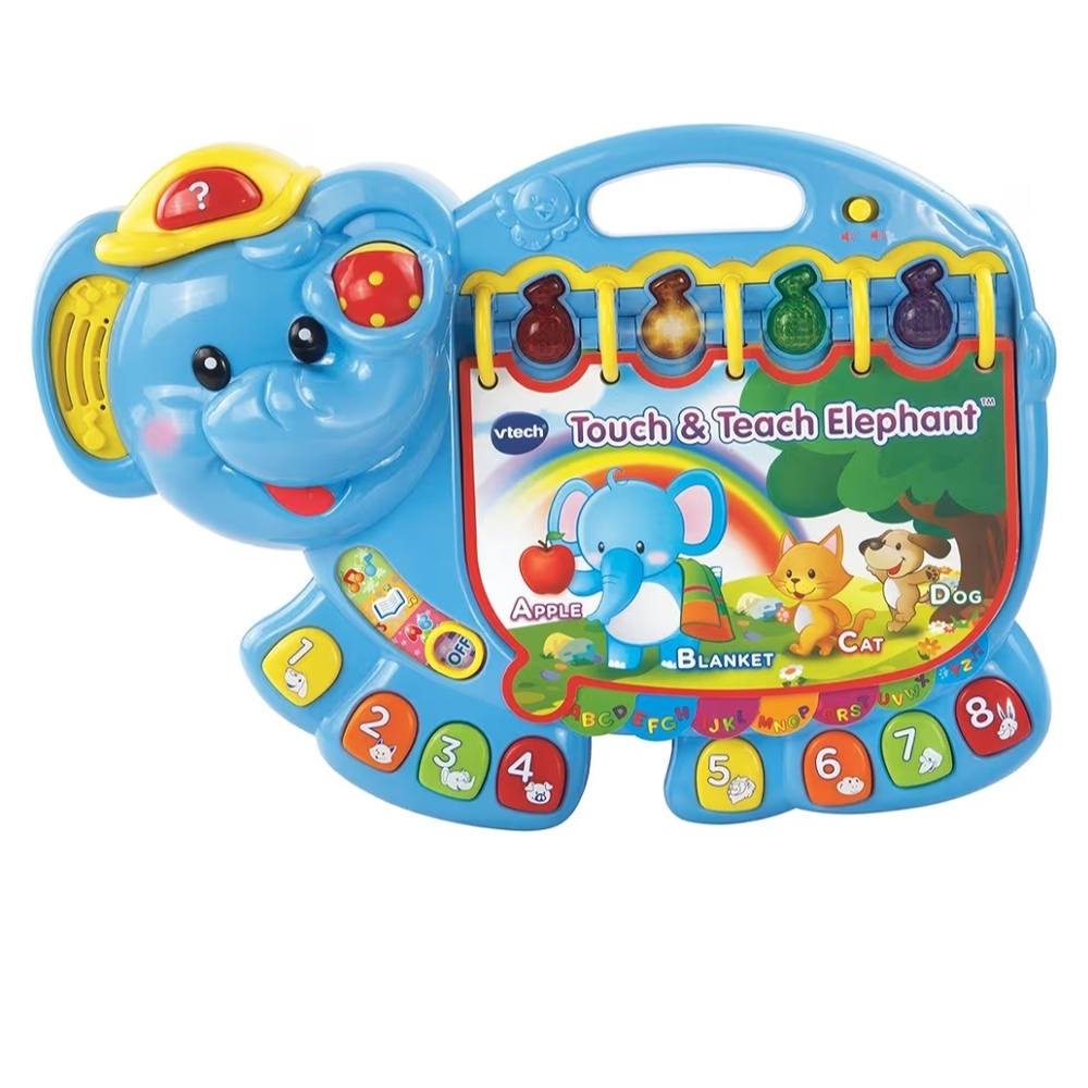 Blue Touch & Teach Elephant Toy